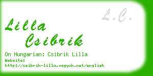 lilla csibrik business card